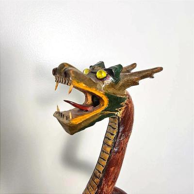 Carved Asian Dragon Staff/Cane/Walking Stick 