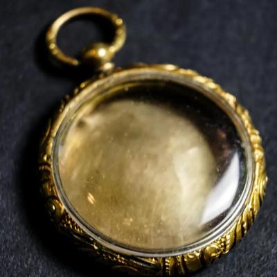 10K Gold Portrait Pendant - Monogrammed