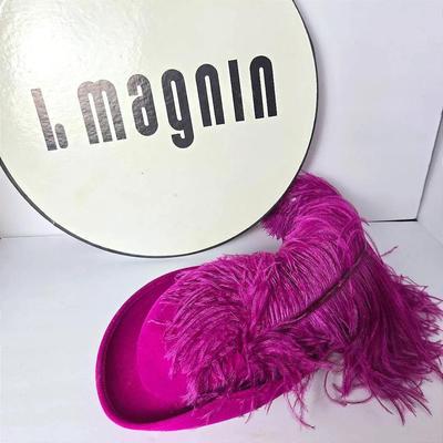 Frank Olive I.Magnin Vintage Wool Feather Hat 