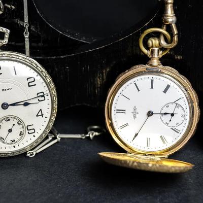 Antique Elgin Lady’s Pocket Watch & South Bend Pocket Watch