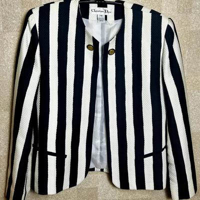 Christian Dior Vintage Striped Blazer - Size 12 