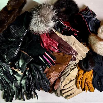 Ladies’ Leather Gloves, Fur Trimmed Ear warmers & Gloves, Scarves
