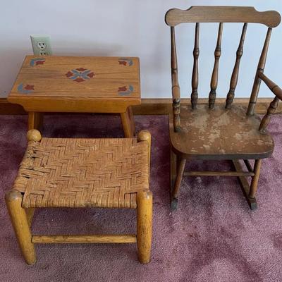 Baby Rocker and Footstools