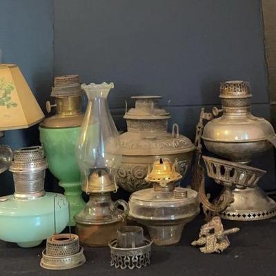 Oil Lamp, Electrified Oil Lamps And Parts Of Oil Lamps