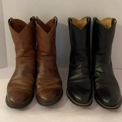 Justin And ARIAT Roper Boots 10 1/2 EE 