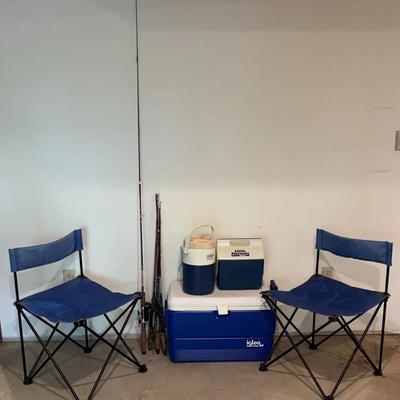 Fishing Trip - Chairs, Rods, and Coolers