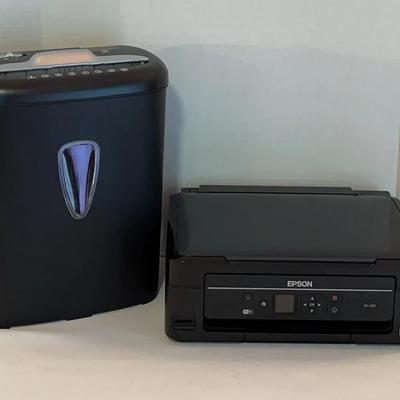 Epson XP-310 Wireless Printer/Scanner/Copier With Amazon Basics 8-Sheet Shredder