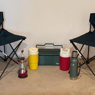 Chilling in the Woods - Chairs, Coolers, Thermos, Lantern