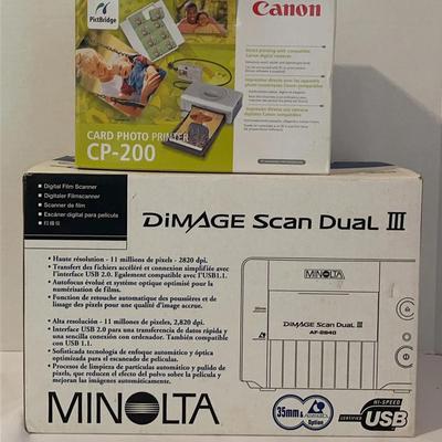 Canon Card Photo Printer CR200 And Minolta Dimage Scan Dual III
