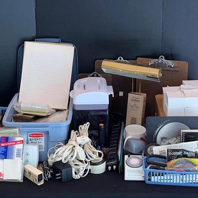 Office Supplies feat. Banker’s Lamp and NoviTech Mini Shredder
