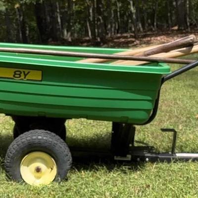 John Deere 8Y Convertible Dump Cart with Lawn Tools