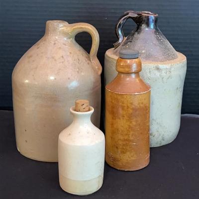 Stoneware Jugs And Bottles (4)