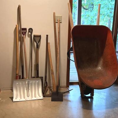 Wheelbarrow Of Lawn Tools