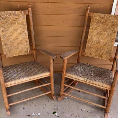 Pair of Woven Porch Rockers