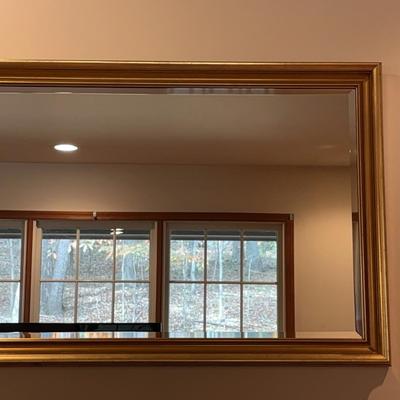 Goldtone Framed Beveled Mirror