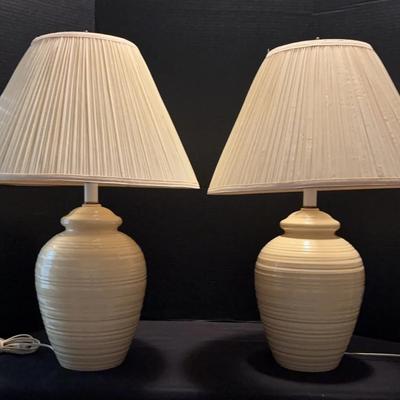 Pair of Mid century Beehive Lamps (work)