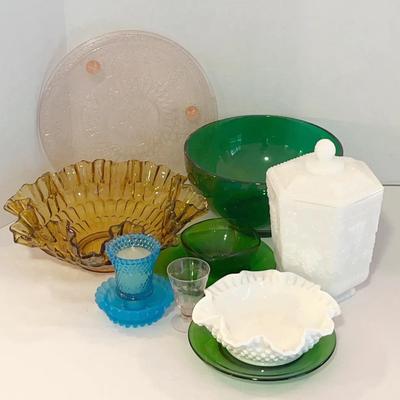 Milk Glass And Colored Glass