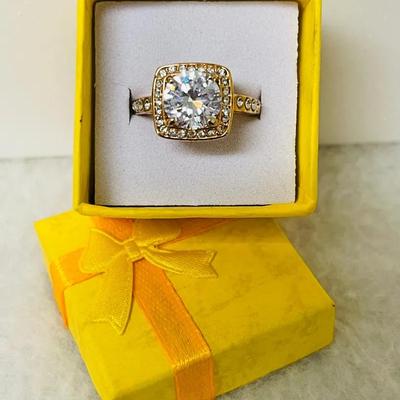 18K Rose Gold Plate Cocktail Ring