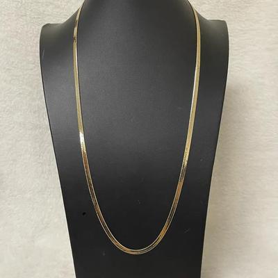 14K Herringbone Necklace