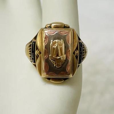 1952 Jostens 10K Gold Class Ring