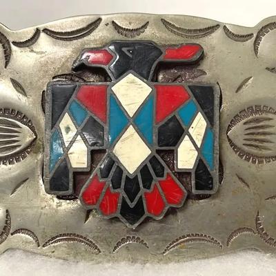 “BK Silversmiths” Vintage Thunderbird Buckle