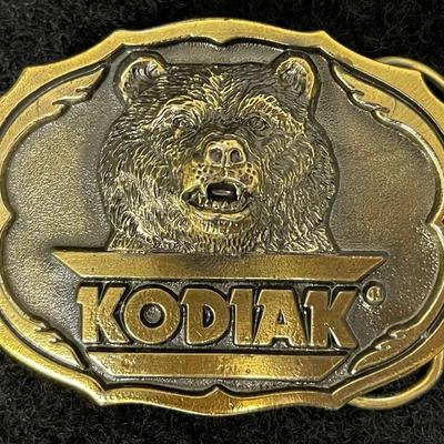 “Kodiak” Tobacco Vintage Brass Buckle