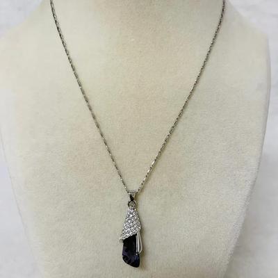 18KRGP Silver-tone Pendant Necklace