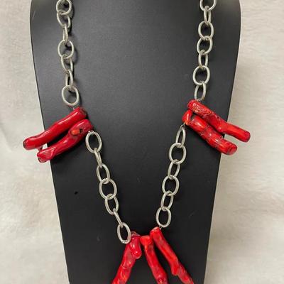 “You & I” Red Coral Necklace