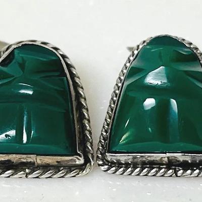 Vintage Mexico Silver Cuff Links