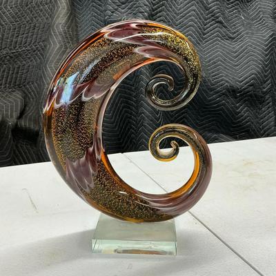 Murano Curly-Q Glass Sculpture #1