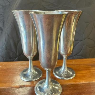 Gorham Sterling Goblets Trio
