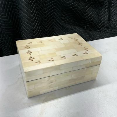 Bone Inlaid Wooden Jewelry Box