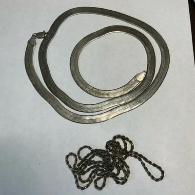 925 Rope Chain And Herringbone Necklaces