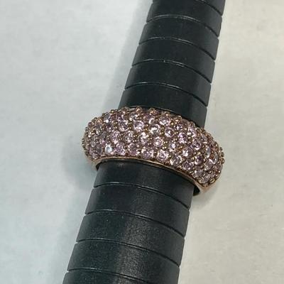 Pink Sapphire Pave’ Ring 925