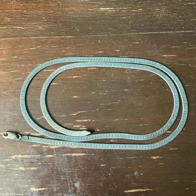 925 Silver Herringbone Necklace 30”