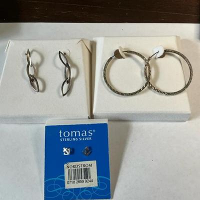 Sterling Earrings 3 Pair