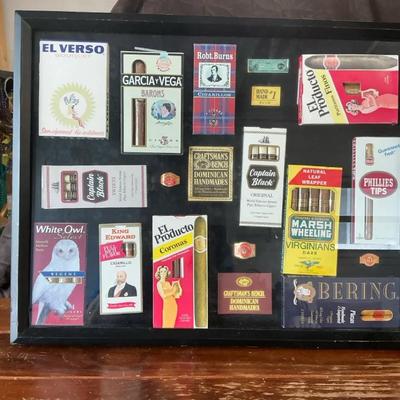 Framed Cigar Boxes And Labels