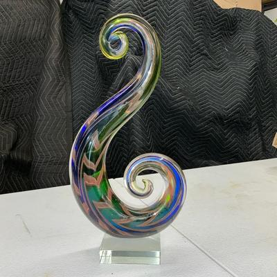 Murano Curly-Q Glass Sculpture #2