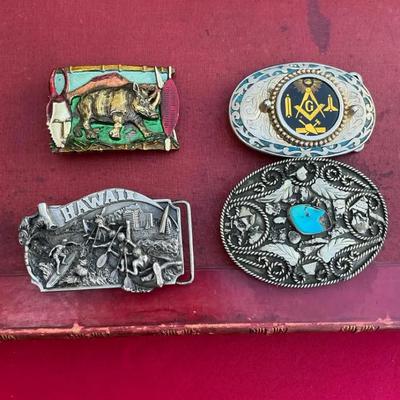 Belt Buckle Alpaca Silver And Mason