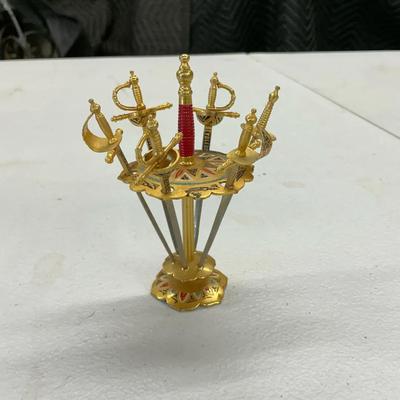 Toledo Brass Cocktail Swords #2