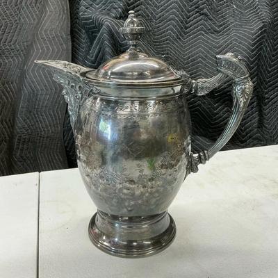 Antique Meriden Silver Plate Face Pitcher