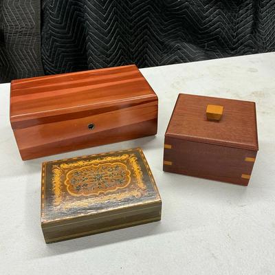 Lane & Killian Wood Jewelry Trinket Boxes