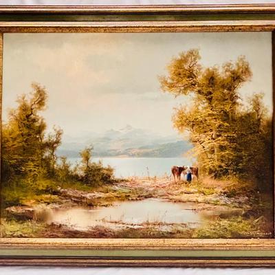 "Lake Scene Landscape" by Hans Wagner