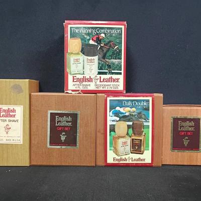 Vintage English Leather Gift Sets