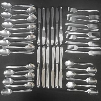 45-pc Set Nasco Stainless Flatware “Lady Grace”
