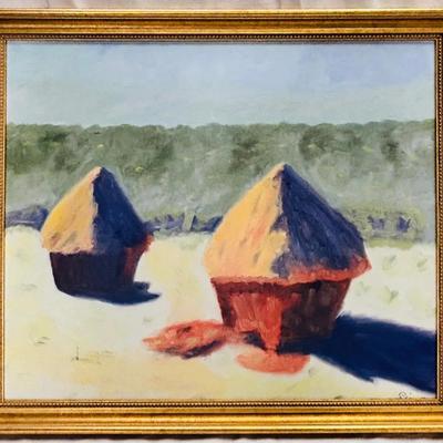 Gina's Monet Moment, Framed Oil, Painting
