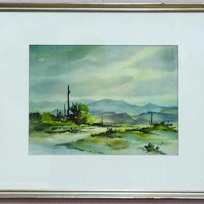 Original Vintage Desert Watercolor