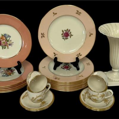 Lenox Bone China Collection – Rhodora, Sandra J344 & Daybreak Patterns w/Fluted Trumpet Vase