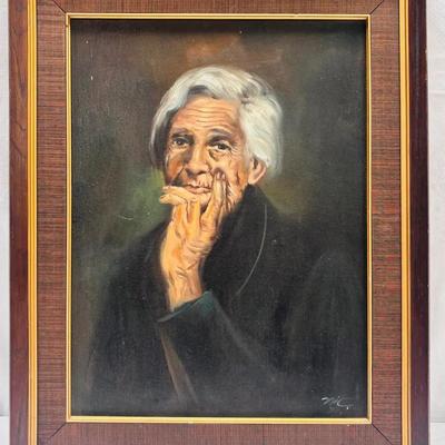 Oil Portrait of an Elderly Woman by Nikolay Grigorievich