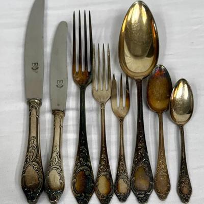 59-pc Set German Silverplate “Laurel” Flatware